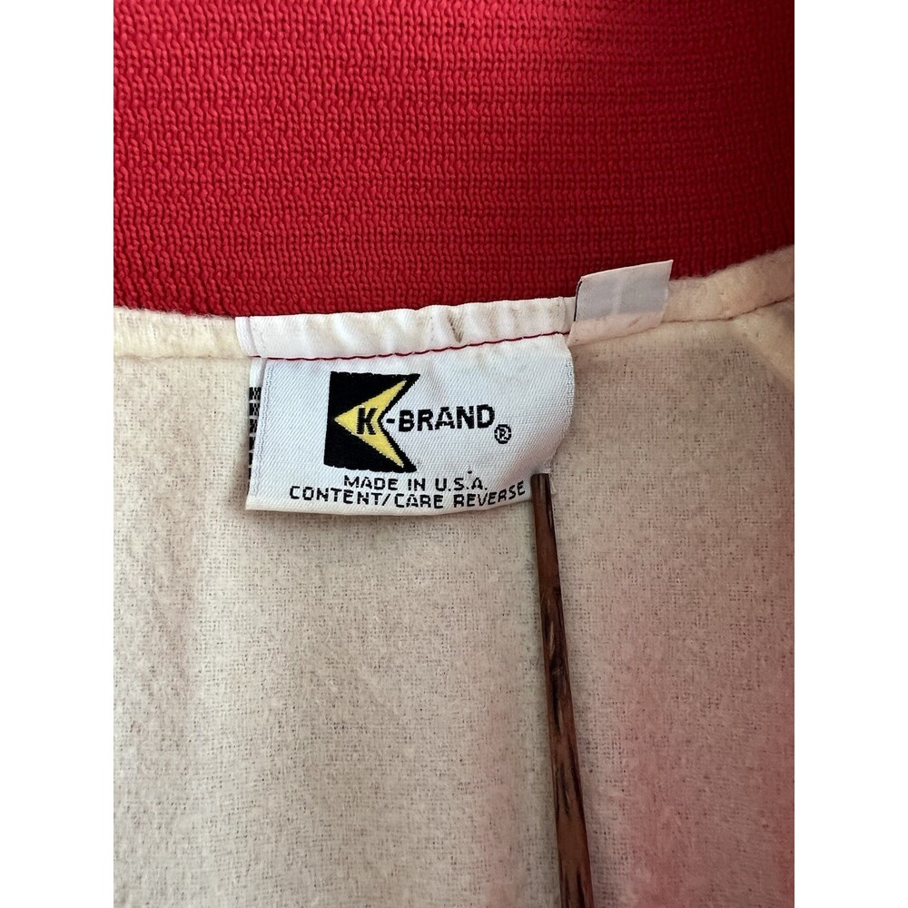 K-Brand Men's Vintage Red Satin Bomber Jacket Citgo Motor Oil Large - Picture 4 of 11
